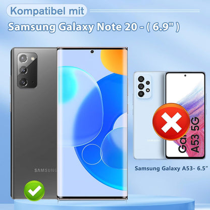 Schutzfolie Panzerglas Samsung Galaxy Note 20 2 Stück