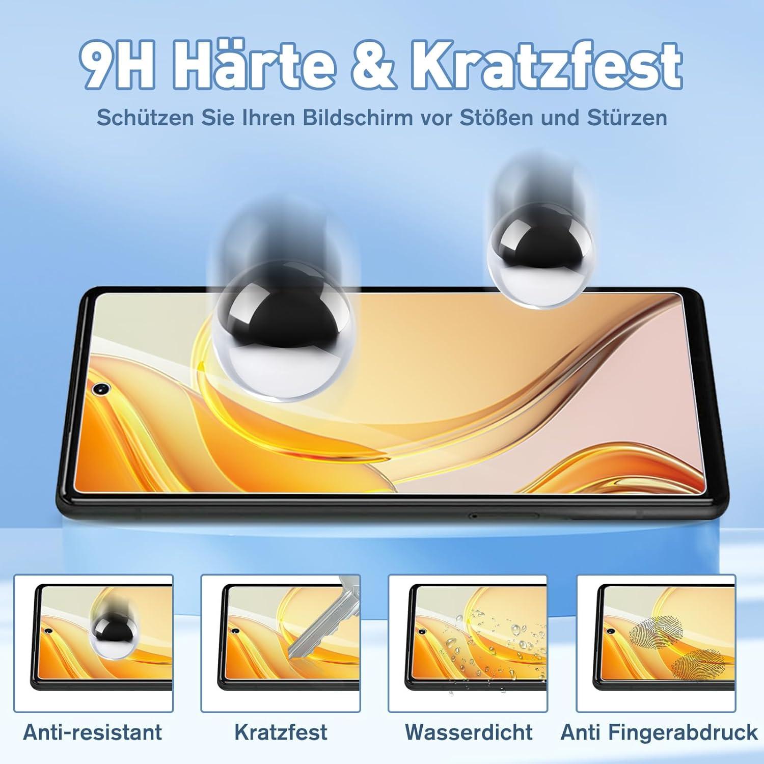 Agedate Panzerglas für Google Pixel 6A Schutzfolie 2 Stück 9H Härte Gehärtetes Glas
