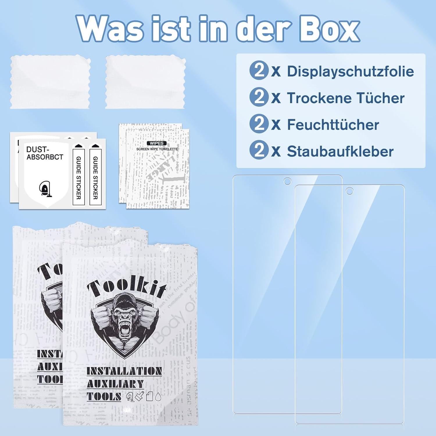 Panzerfolie Schutzglas Google Pixel 6A 2er Pack 9H Härte Display Schutz
