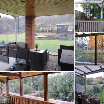 Transparente Abdeckplane 2x3m 420g PVC ösen Garten Balkon
