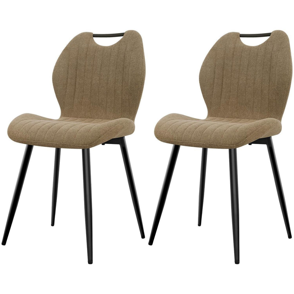 Esszimmerstühle 2er Set – Polsterstühle im skandinavischen Stil Khaki
