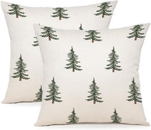 Weihnachten Kissenbezug Set Leinen Deko 45x45 cm 2er Sofa Schlafzimmer