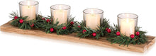 Adventskranz Holz Kerzenhalter Weihnachtsdeko Modern 42cm