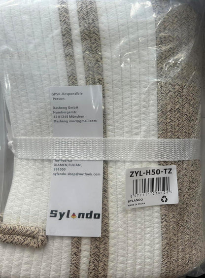 SYLANDO Wäschekorb mit Henkel Aufbewahrungsbox Spielzeug