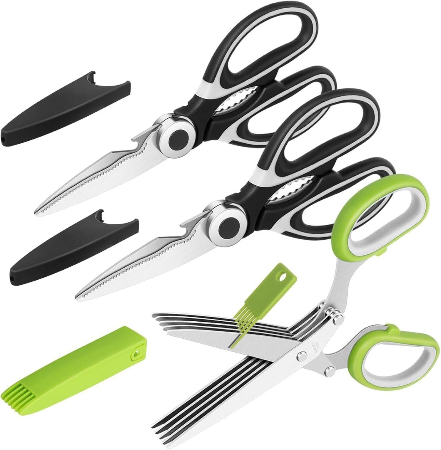Küchenschere Edelstahl Mehrzweckschere 5 Klingen Set