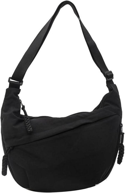 Nylon Halbmond Umhängetasche Damen Crossbody Bag Organizer Bag