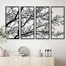 Baum des Lebens Metall Wanddeko 4er Set Klein