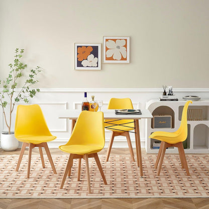 Skandinavische Esszimmerstühle Set (8) – Bunt & Komfortabel