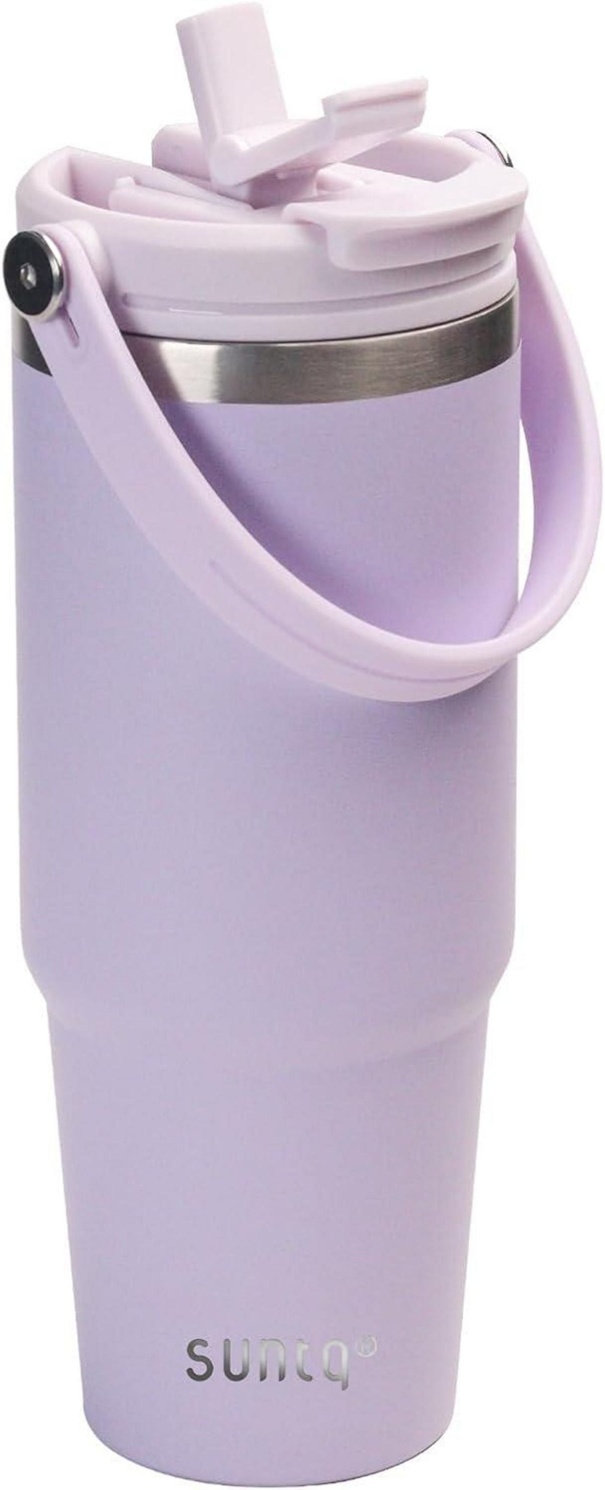 Isolierter 30oz Tumbler mit Griff und Flip Stroh, Lila