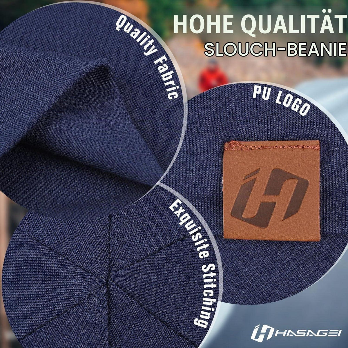 Damen Herren Beanie Mütze aus Baumwolle, dünn und atmungsaktiv