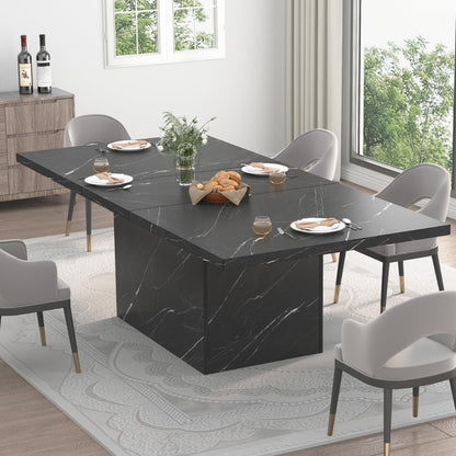Moderner Esstisch Schwarz – Küchentisch Holz Design für 4-6 Personen