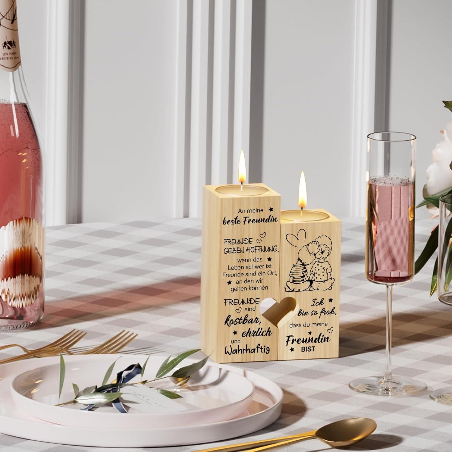 Herz Kerzenständer Beste Freundin Geschenk Geburtstag Valentinstag