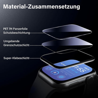 Panzerfolie Apple Watch SE/6/5/4 40mm 2er Pack - Ultimativer