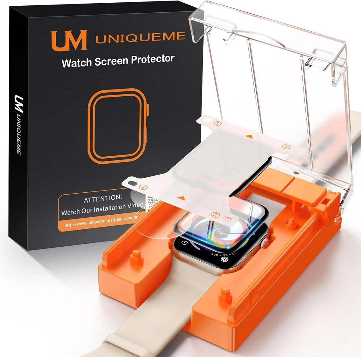 Panzerfolie 2er Pack Apple Watch SE/6/5/4 44mm Vollabdeckung