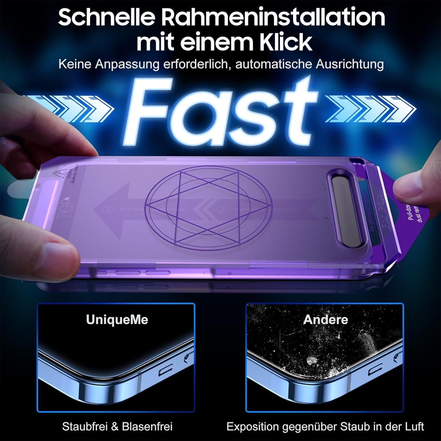 Schutzfolie iPhone 12 Pro/12 Panzerglas Blickschutz 2er Pack