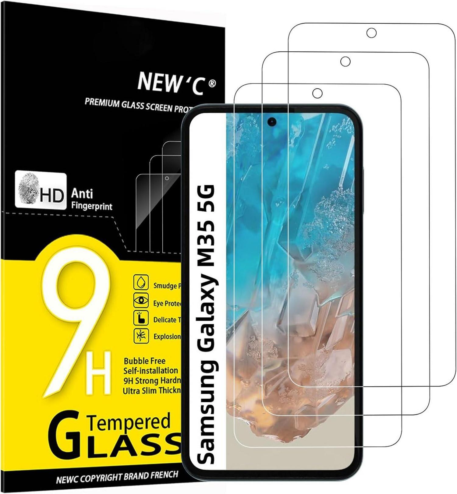 Panzer Schutz Glas Samsung Galaxy M35 5G 3er Pack 9H Härte Ultra-klar