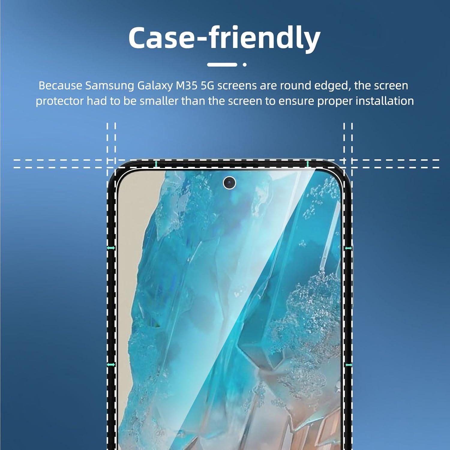 Panzer Schutz Glas Samsung Galaxy M35 5G 3er Pack 9H Härte Ultra-klar