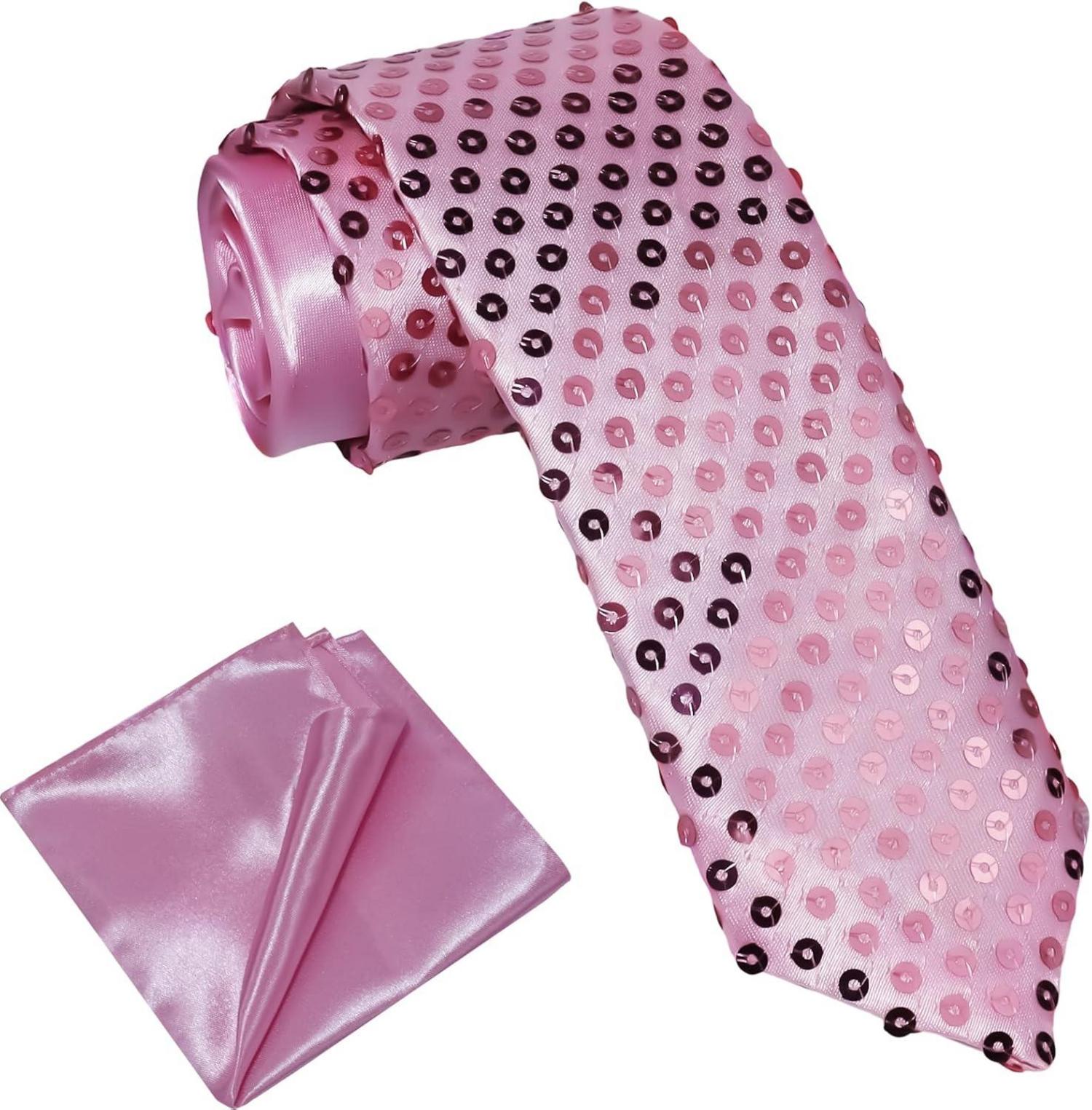 Glitzer Krawatte Satin Hochzeit Disco Party Fasching