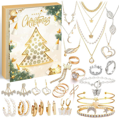 Schmuck Adventskalender 2026 für Frauen Mädchen Goldene 24