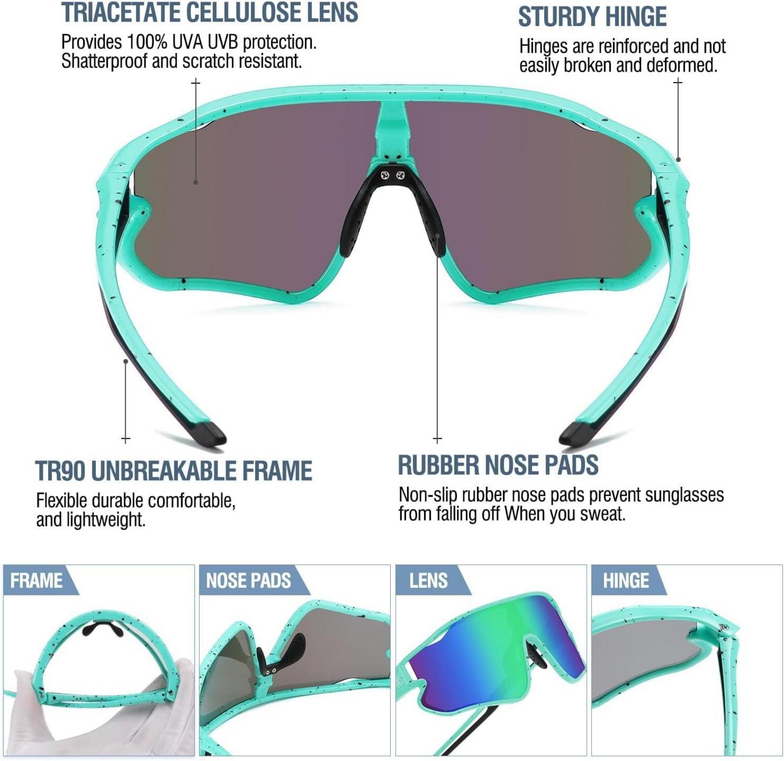 Sportliche Kinder Sonnenbrille UV400 Schutz TR90 Rahmen DK268 Blau