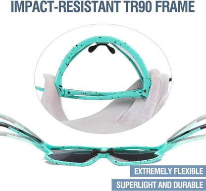DUCO Kinder Sonnenbrille Jugend Baseball TR90 Rahmen UV400 Sport Sonnenbrillen Jungen Mädchen DK268 Blau