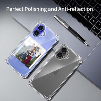 Tentoki iPhone 16 Schutzhülle mit Kamera-Schutz und Luftkissen - Transparent & Stoßfest