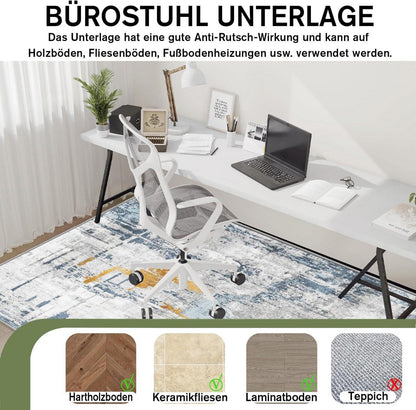 Bürostuhl Unterlage 90x120cm Hartboden Bodenschutzmatte rutschfest