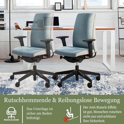 Bürostuhl Unterlage 90x120cm Hartboden Gaming Stuhlmatte rutschfest