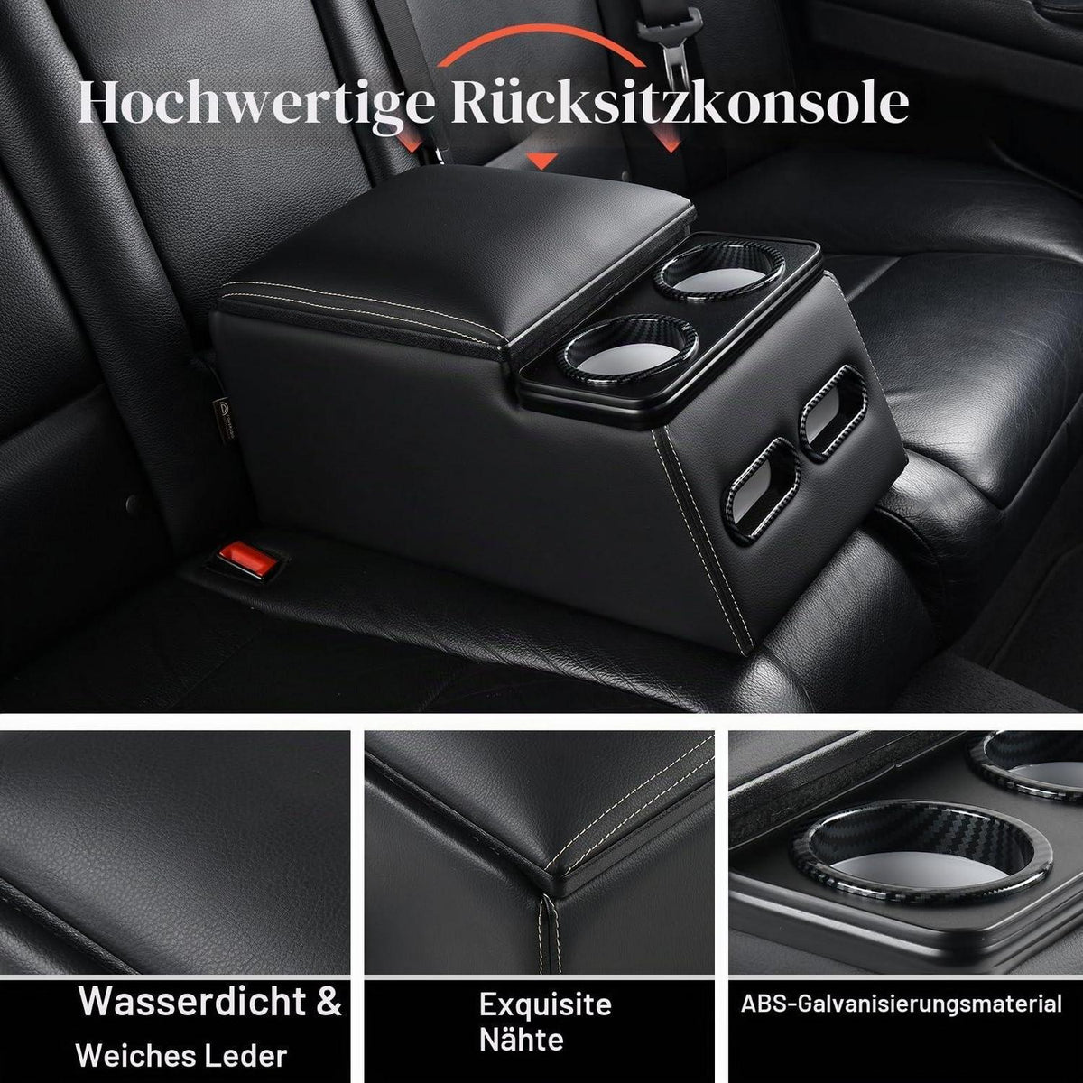 Auto Mittelkonsole Rücksitz Universal mit Armlehne & Stauraum
