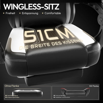 Dowinx Gaming Stuhl - Ergonomischer Racing Gamer Chair mit