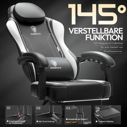 Dowinx Gaming Stuhl - Ergonomischer Racing Gamer Chair mit
