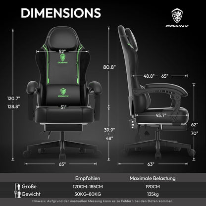 Dowinx Gaming Stuhl Racing Gamer Ergonomischer Sessel