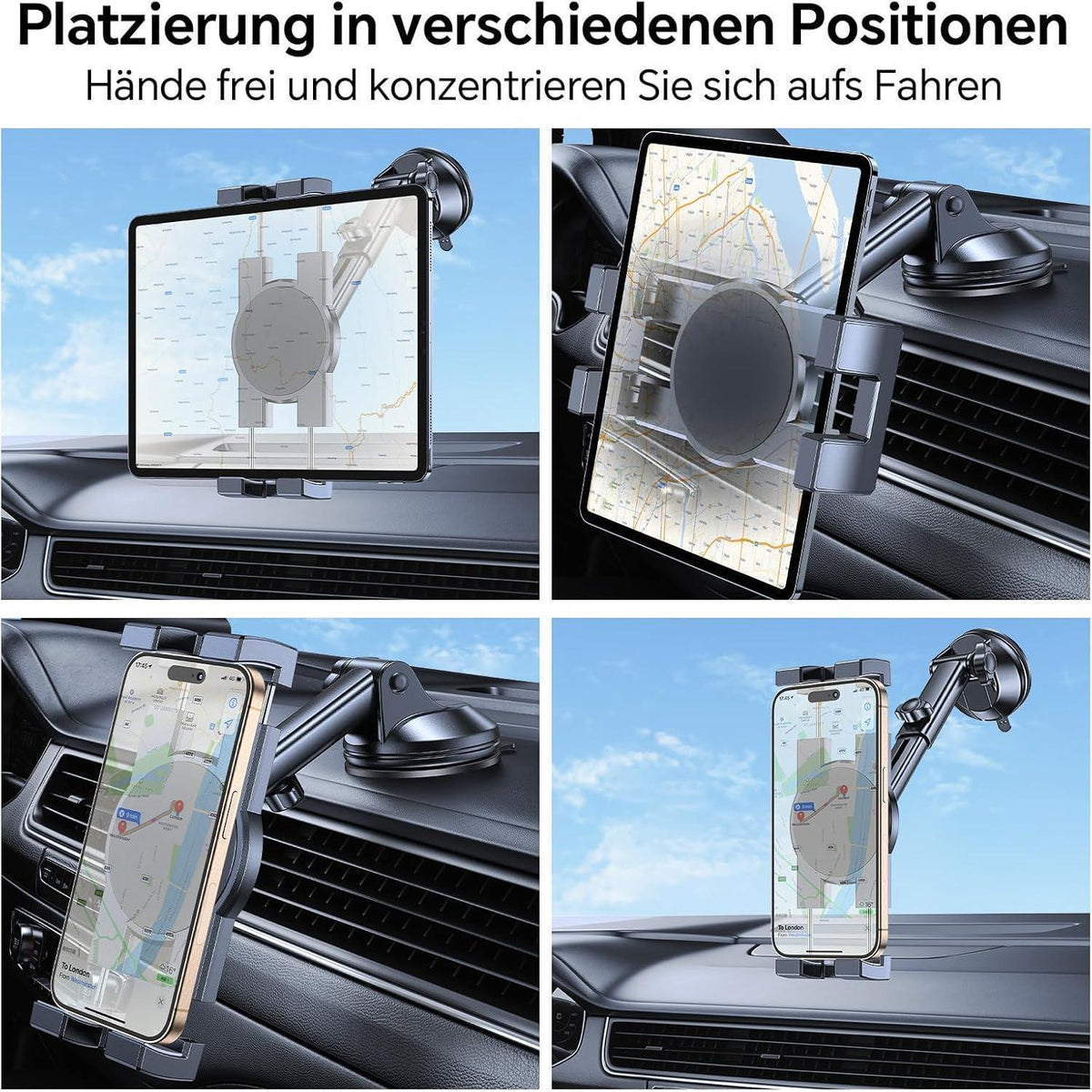 Tablet Autohalterung 360° drehbar für iPad & Samsung