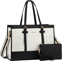 Laptoptasche 15,6 Zoll Damen Handtasche Arbeitstasche Schwarz