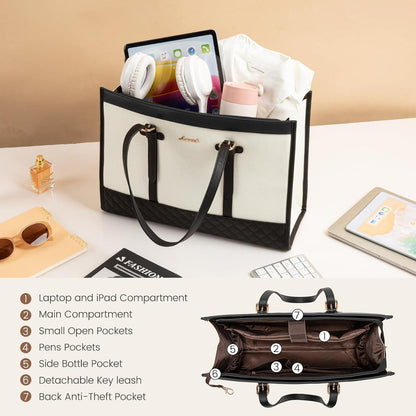 Modische Laptoptasche 15,6 Zoll Damen Arbeit Uni Büro Tote