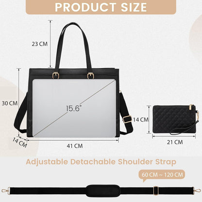 Laptoptasche Liebe 15,6 Zoll Damen Schwarz Business Uni