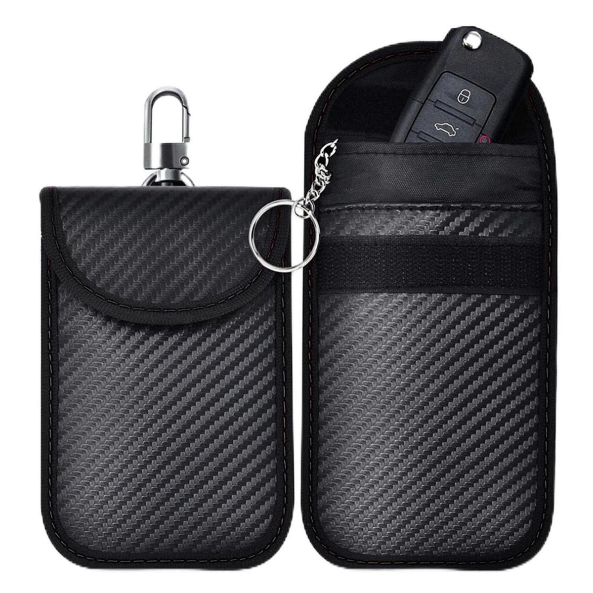 2x Autoschlüssel Hülle mit RFID Schutz – Keyless Go Tasche