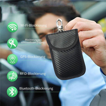 2x Autoschlüssel Hülle mit RFID Schutz – Keyless Go Tasche