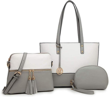 Damen Handtasche Sets Miss Lulu Henkeltasche Schultertasche