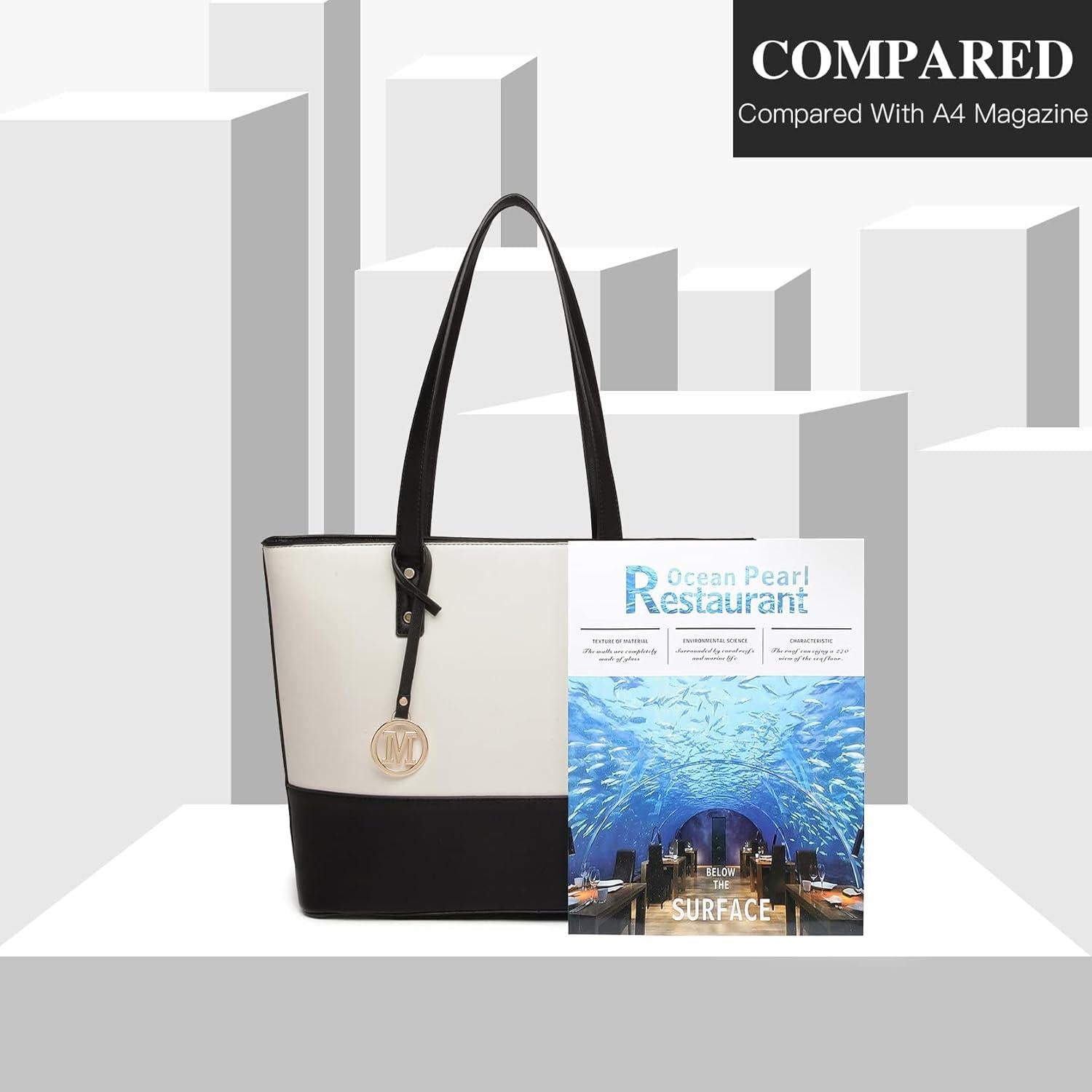 Miss Lulu Damen Handtasche Henkeltasche Shopper Tote Umhängetasche mit Geldbörse