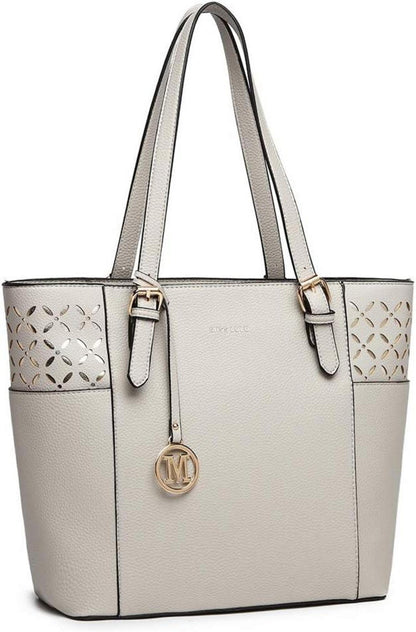 Großer Damen Shopper aus PU-Leder für Schule und Arbeit