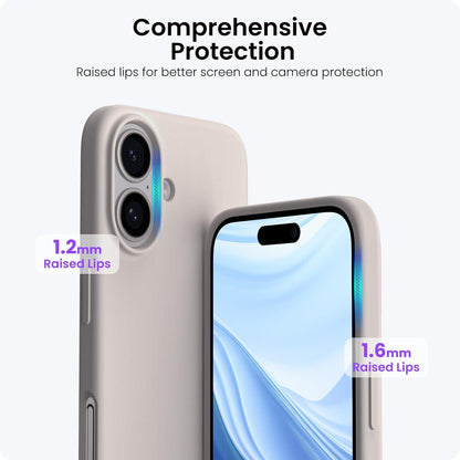 ORNARTO iPhone 16 Hülle Silikon - Titan Natur - Schutzhülle 6,1 Zoll - Kratzfeste Handyhülle 2024