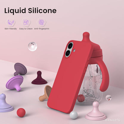 iPhone 16 Plus Hülle Silikon flüssiges Material - Kratzfeste