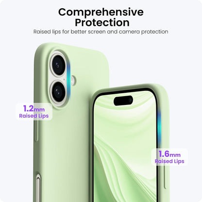 ORNARTO iPhone 16 Plus Hülle Silikon Flüssigsilikon Leicht Grün