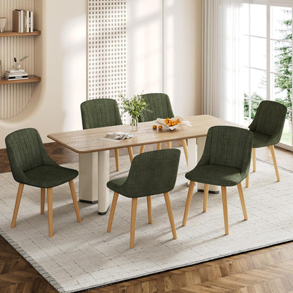 Esszimmerstuhl Set 4er – Grün, Holzbeine & Komfort