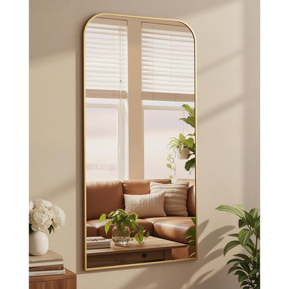 Gewölbter Ganzkörperspiegel 180x81cm – Freistehend & Verstellbar