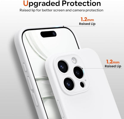 Schutzhülle für iPhone 16 Pro - Flüssigsilikon, Kamerashutz, Schutzfolie