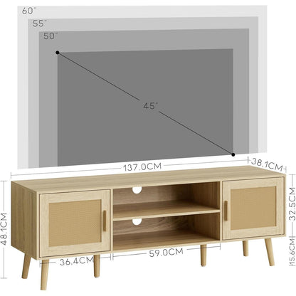 TV Schrank Lowboard Schwarz 137x38x48 cm TV 60 Zoll Board