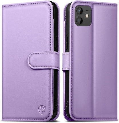 iPhone 12 Pro Hülle RFID Schutz Glas Kartenfächer Standfunktion