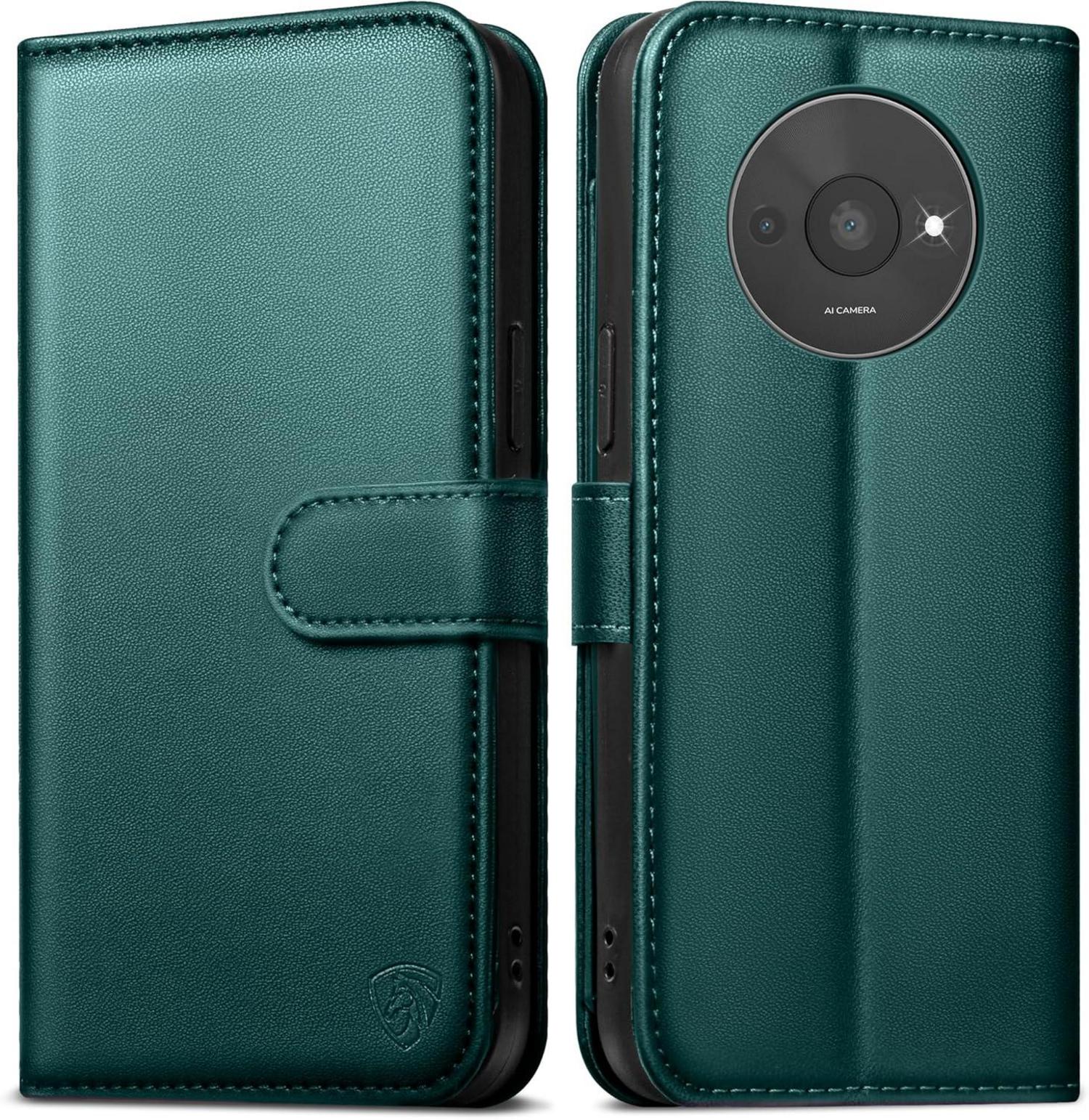 Handyhülle Xiaomi Redmi A3 Schutzhülle Grün Panzer Glas RFID